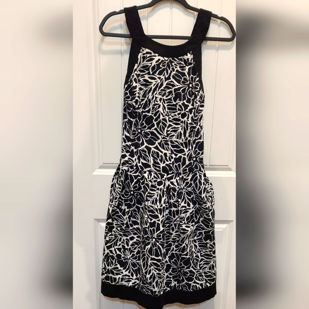 Black and White Floral Dress